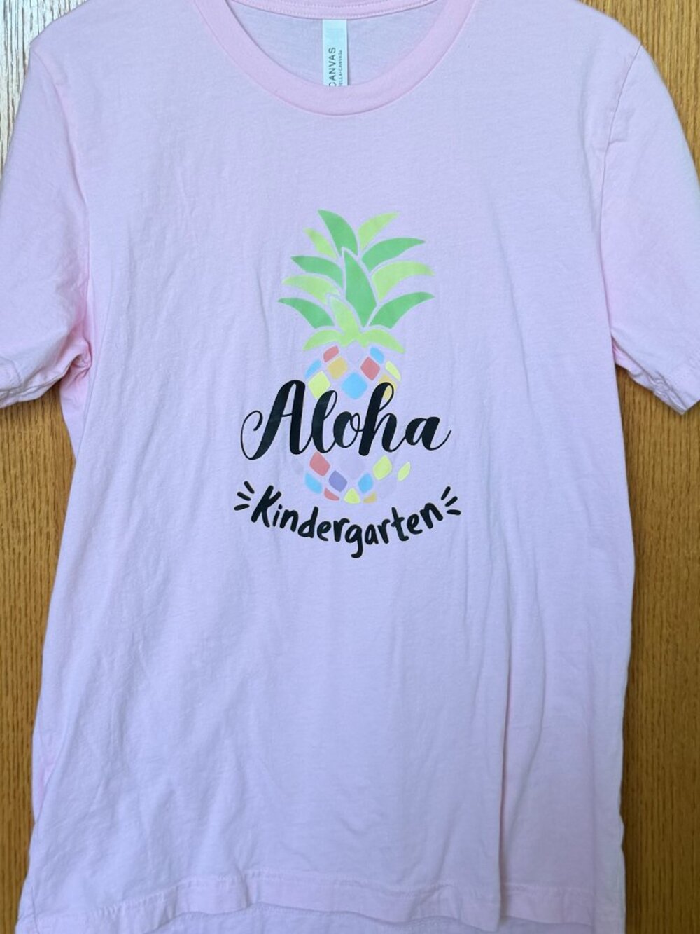 Aloha Kindergarten Pineapple Teacher T-Shirt Medium